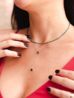 Colar Pedrinhas Naturais e Ouro18k - Imagem 4