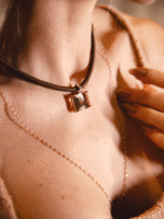 Colar Coffee 60cm em Ouro18k - Imagem 4