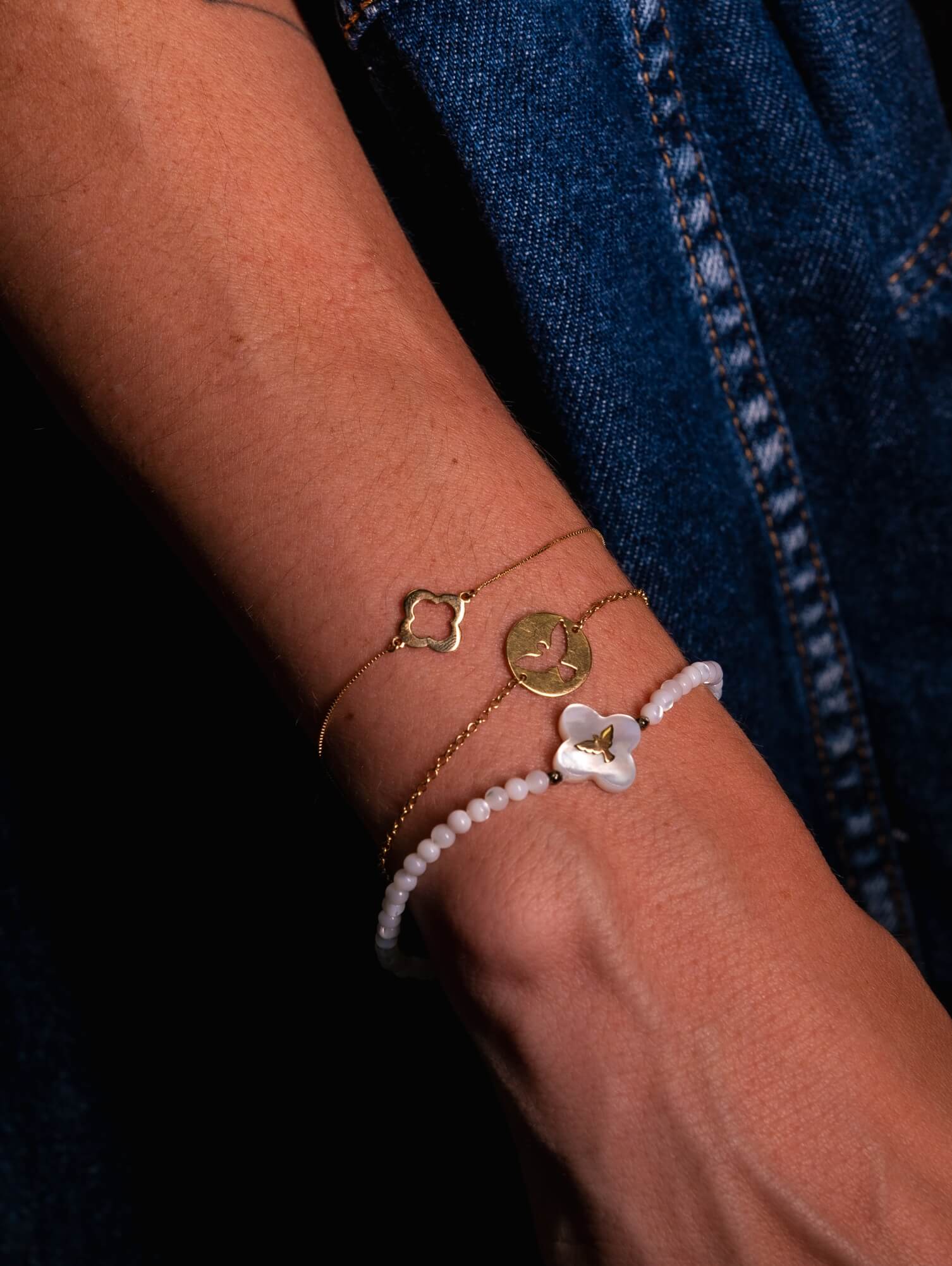 Pulseira Trevo Vazado P