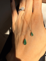 Colar Esmeralda Gota Castroado (60cm) - Imagem 2