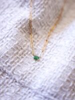 Colar Elos Esmeralda Central em Ouro18k - Imagem 7