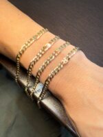 Pulseira Corrente Grumet com Inicial Ouro18k - Imagem 5