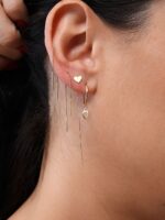 Par Brinco Fio Veneziana em Ouro18k - Imagem 2
