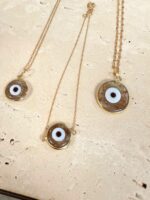 Pulseira Olho Grego Murano Ouro18k - Imagem 4