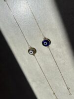 Pulseira Olho Grego Murano em Ouro 18k B Gold Joias