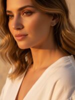 Brinco Ponto Luz Esmeralda em Ouro18k - Imagem 3