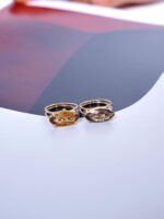 Anel Navete Pedra Natural Ouro18k - Imagem 3