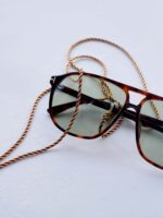 fio marroquino para óculos marrom estiloso B Gold Joias