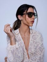 Brinco Esmeralda Retangular Ouro18k - Imagem 6