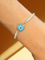 Pulseira Lucky Pedrinhas Naturais + Olho Grego Murano - Imagem 6