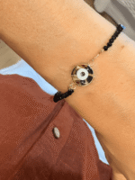 Pulseira Lucky Pedrinhas Naturais + Olho Grego Murano - Imagem 4