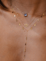 colar gotinhas ouro18k gravatinha