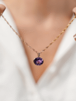 Pingente Elegance Ametista em Ouro 18k - Imagem 2