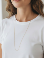 colar coffee 60cm em ouro 18k corrente elegante B Gold Joias