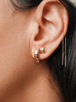 Brinco Quadrado em Ouro 18k - Imagem 2