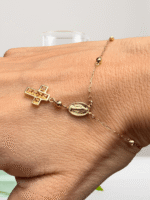 Pulseira de Terço Nossa Senhora Aparecida com Citrino em Ouro 18k | B Gold Joias - Imagem 3