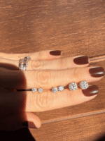 Brinco Ponto de Luz com Moissanite em Ouro 18k - Imagem 2